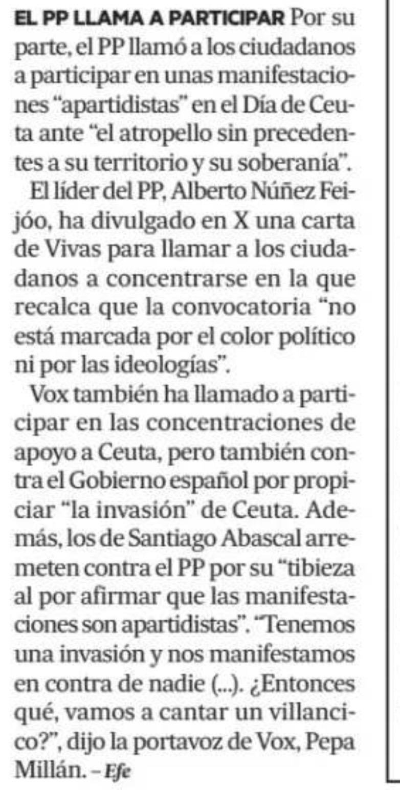 CASO CEUTA: SOSTIENE SIEMPRE-VILLAFRANCA